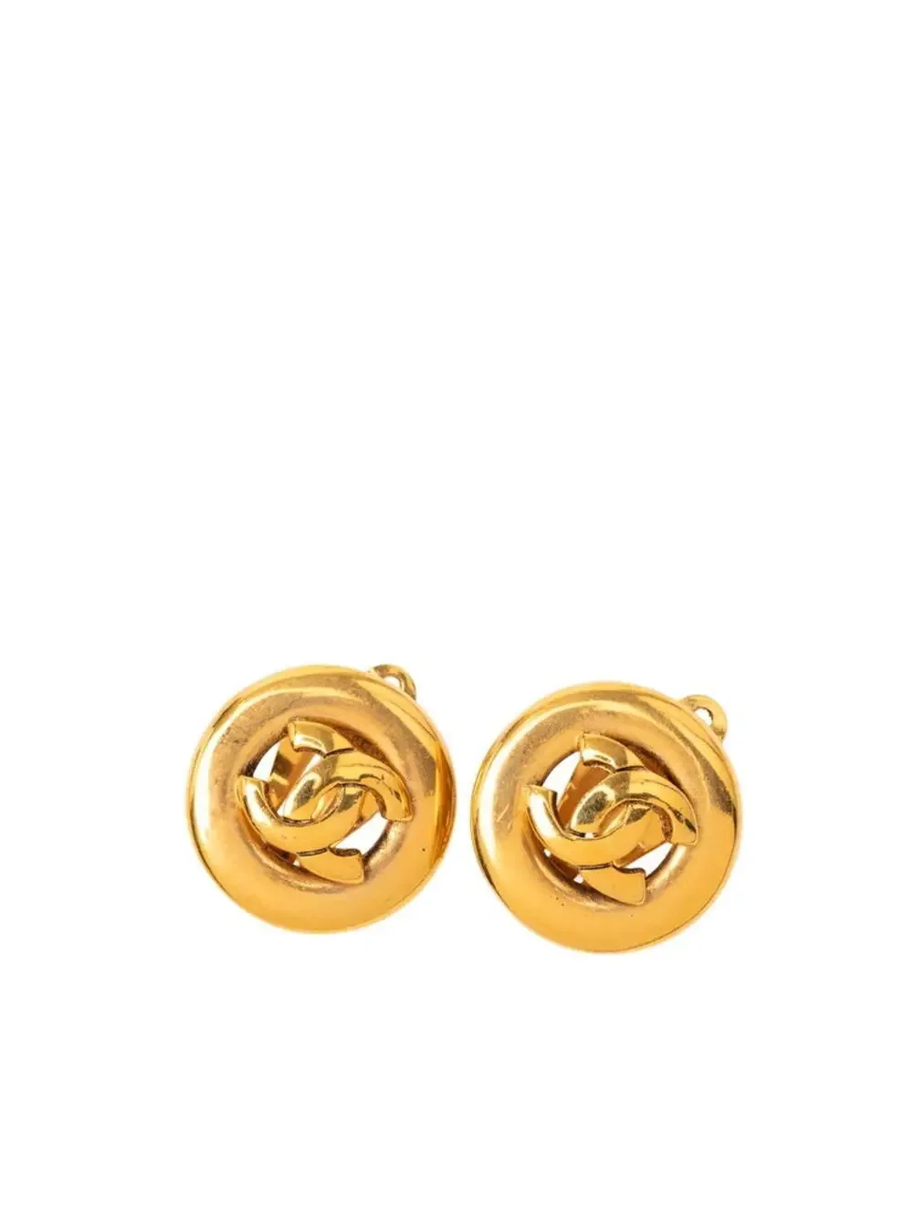 Chanel Cc Logo Clip-On Earrings Metal #247011C65B